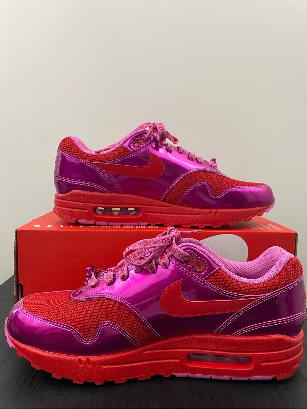 🩷Nike Air Max 1 PRM Valentine’s Day Playful Pink - Size 10M -NEW🩷 - Picture 2 of 12
